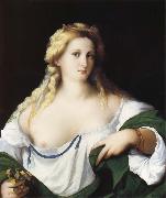 Portrait of a Young bride as Flora Palma Vecchio